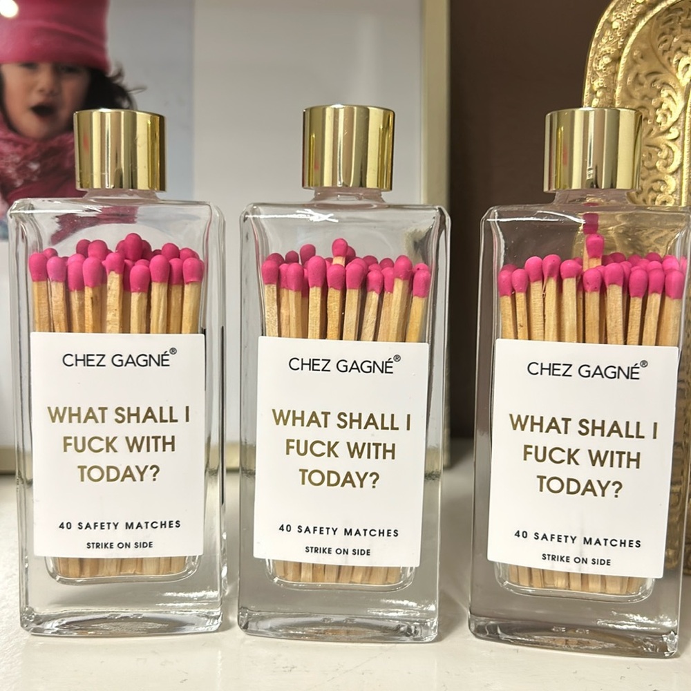 NEW Funny Pink Tip Matches Trio